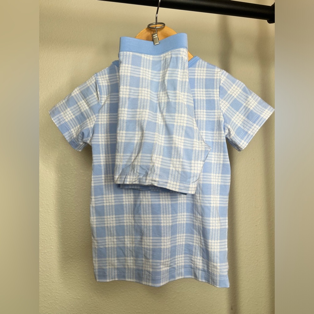 Cocomoon Hawaii Blue Plaid Polu Palaka Kids Pajama Set size 3T - Picture 3 of 6